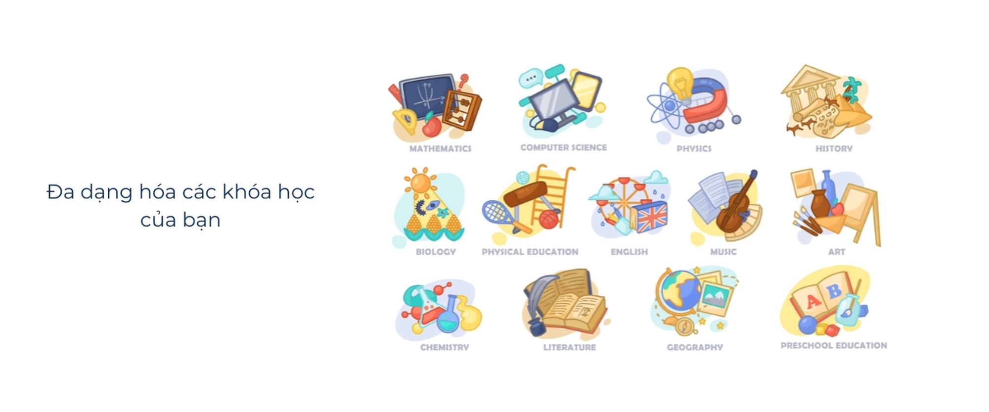 Đa dạng hóa các khóa học của bạn