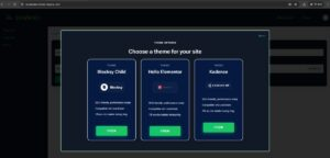 Tạo Site theo option tự thiết kế