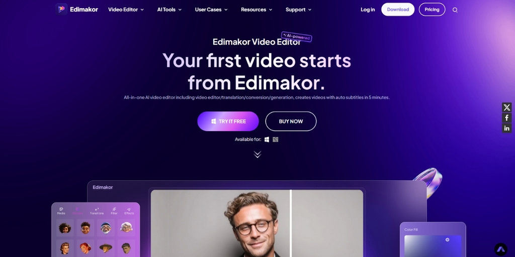 Edimakor – Chỉnh sửa, cắt, ghép video dễ dàng