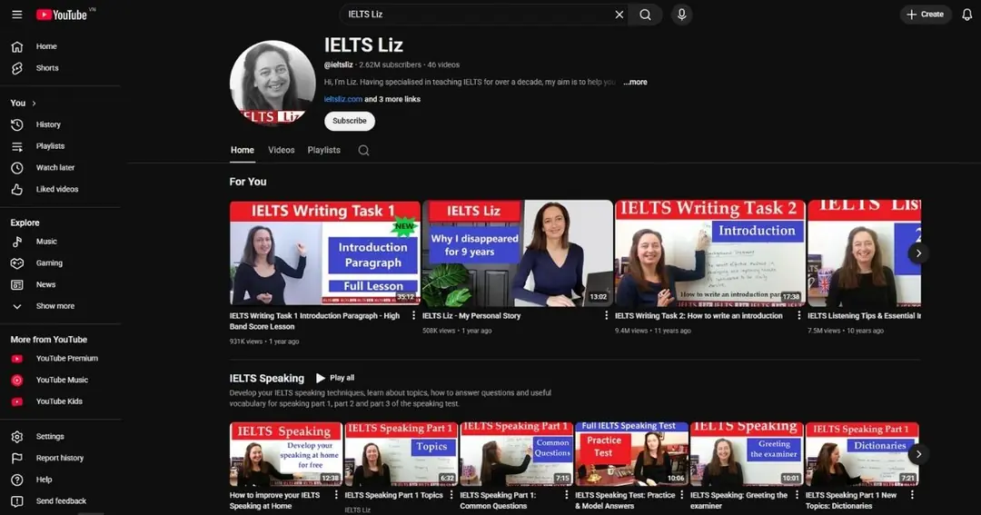 IELTS Liz – Kênh quốc tế uy tín, hướng dẫn chi tiết từng kỹ năng