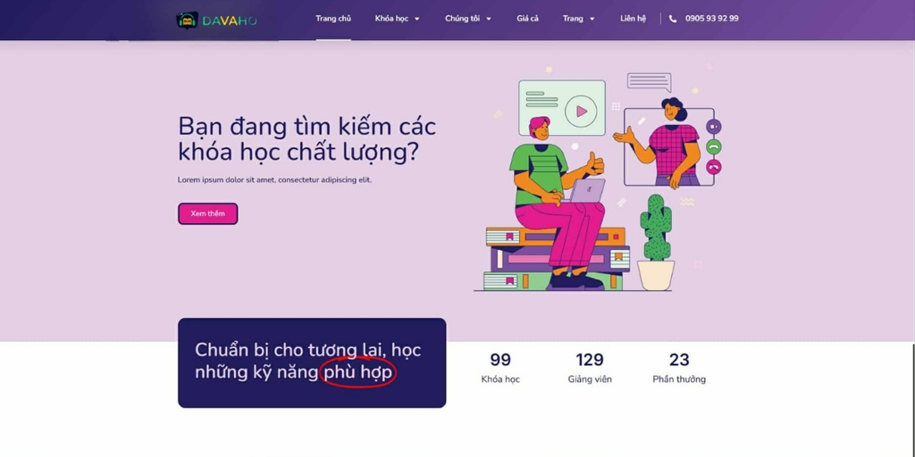 Landing page gọn gàng, CTA mạnh, tối ưu cho người mới.