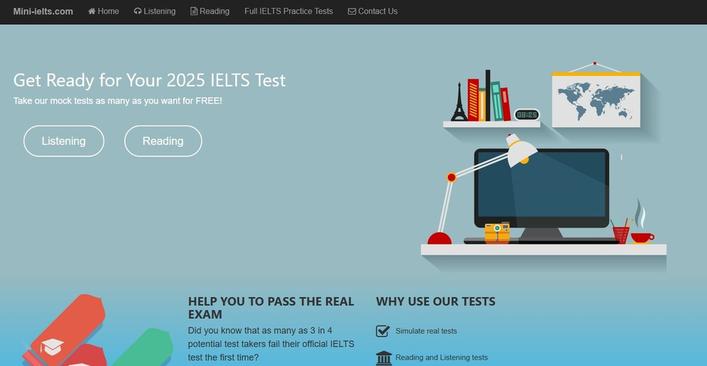 Mini IELTS – Luyện kỹ năng Đọc & Nghe với đề thi thật