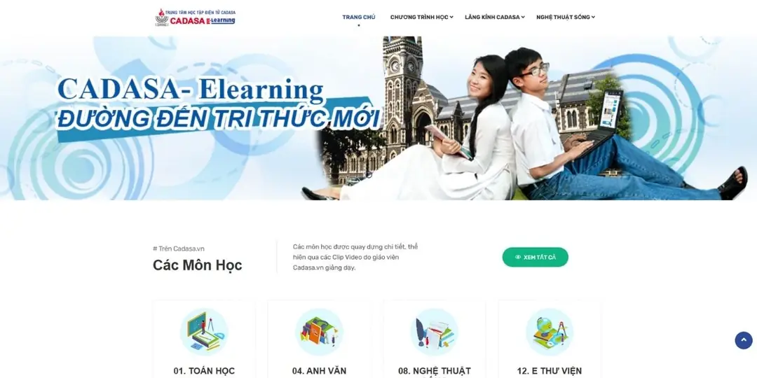 Cadasa.edu.vn: Lộ trình học Toán theo từng lớp rõ ràng