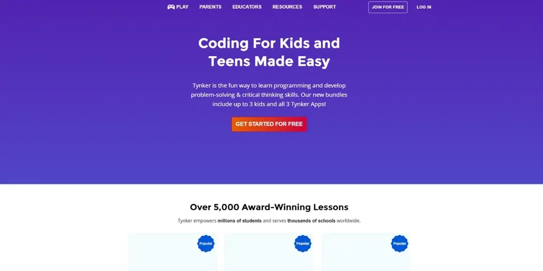 Tynker – Học STEM và lập trình qua game và dự án sáng tạo