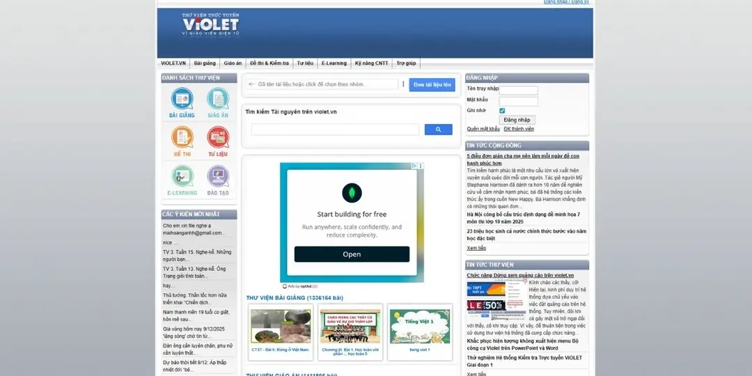Violet.vn – Bộ sưu tập giáo án, đề thi và bài giảng lớn nhất Việt Nam